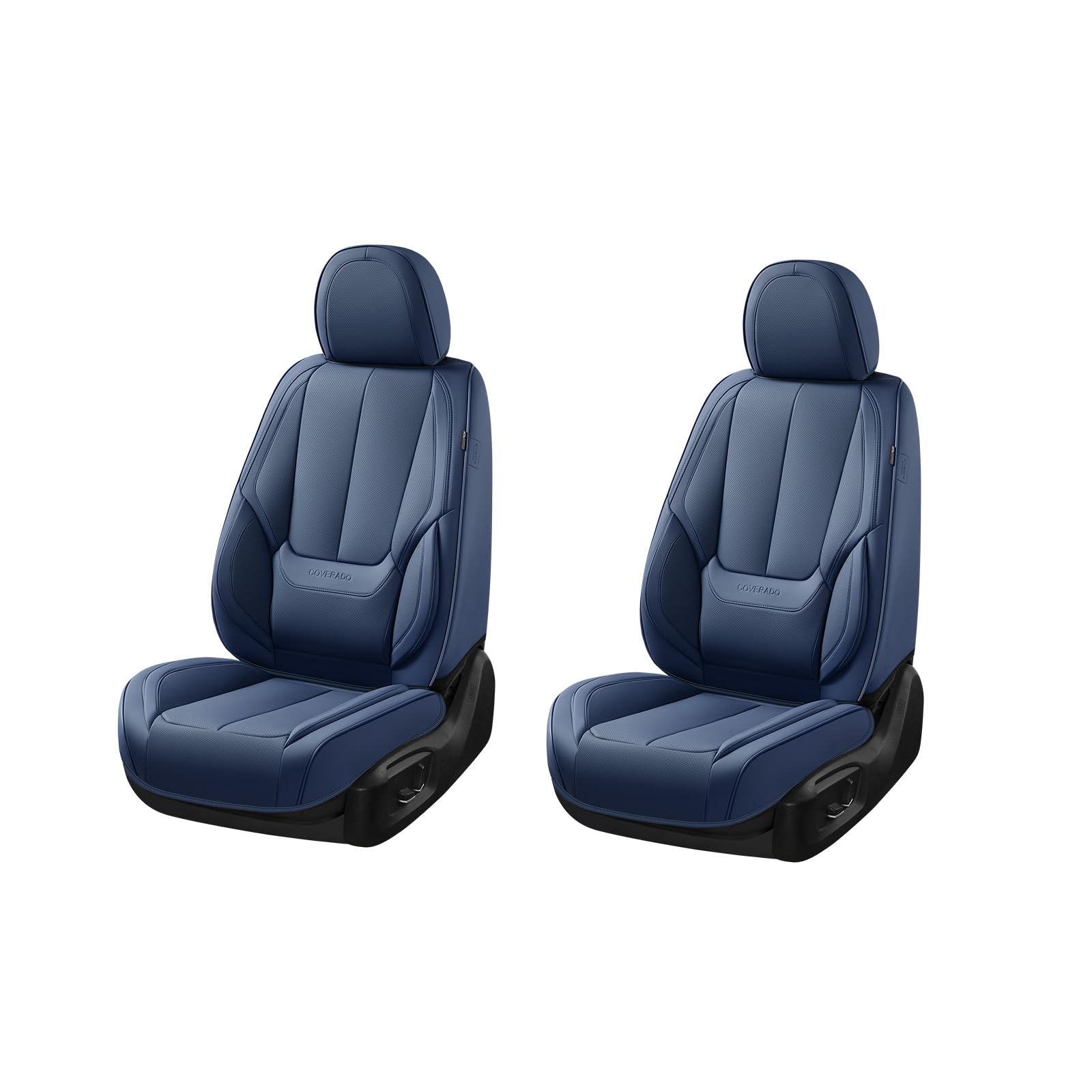 Coverado Seat Covers, Car Seat Covers Front Seats, Car Seat Cover, Car Seat Protector Waterproof, Car Seat Cushion Nappa Leather, Blue Seat Covers Carseat Cover Universal Fit for Most Cars