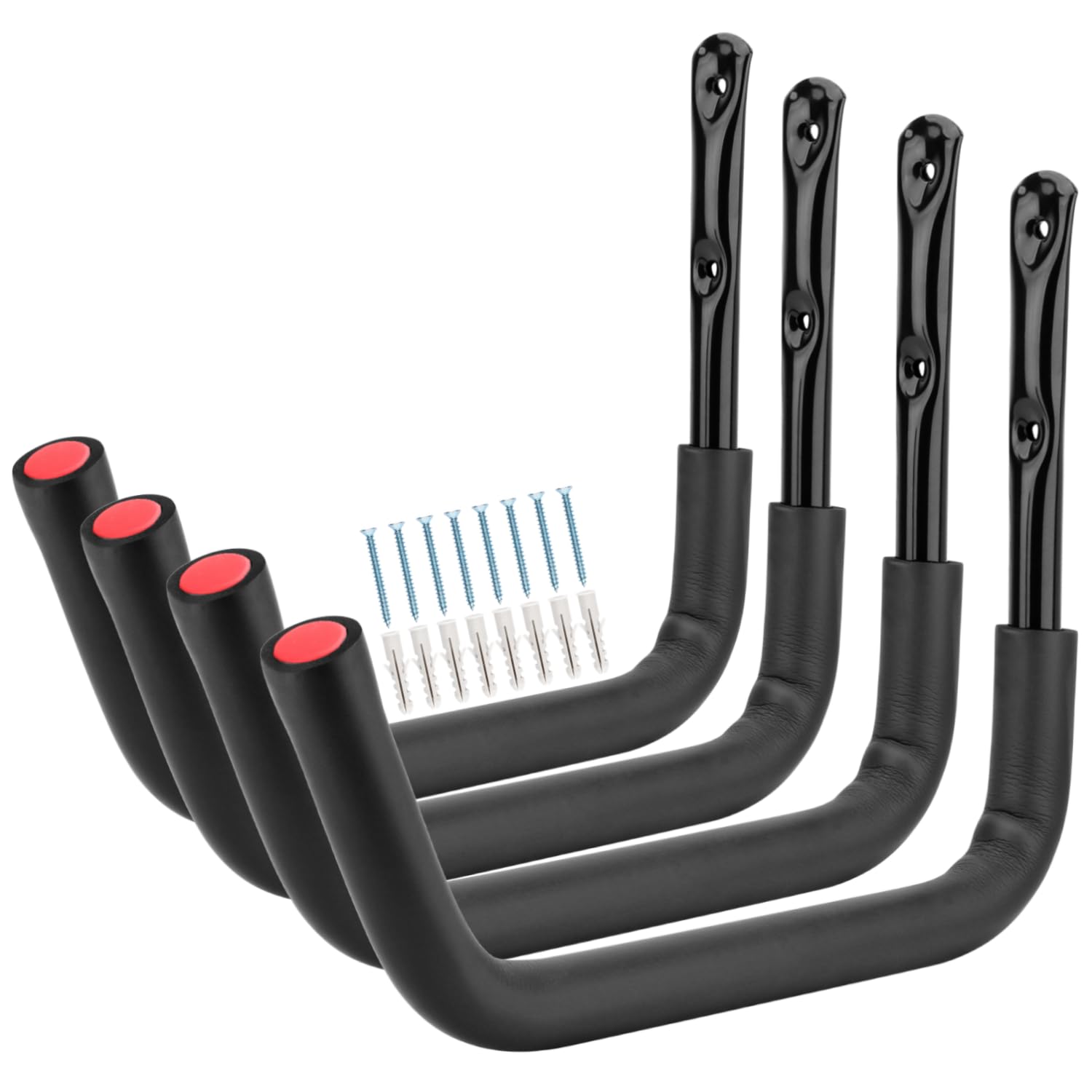 Ganchos de almacenamiento para kayak, 38,5 cm, resistente, para montar en la pared, para canoa, tabla de surf, tabla de esquí, escalera, sillas plegables, bicicletas y herramientas de jardín
