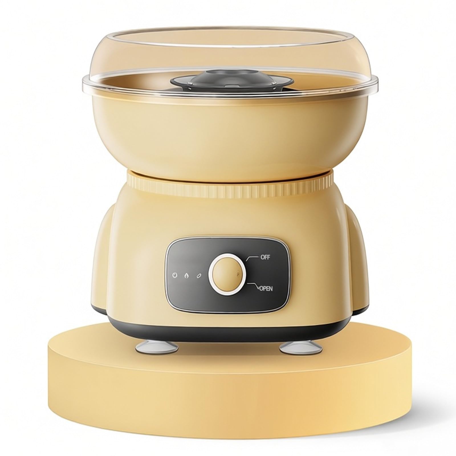 Máquina Portátil para Hacer Algodón De Azúcar De 500 W, Funcionamiento con Un Solo Toque, Uso Alimentario Y Bandeja Desmontable Antisalpicaduras, Ideal para Fiestas, Ferias Blue