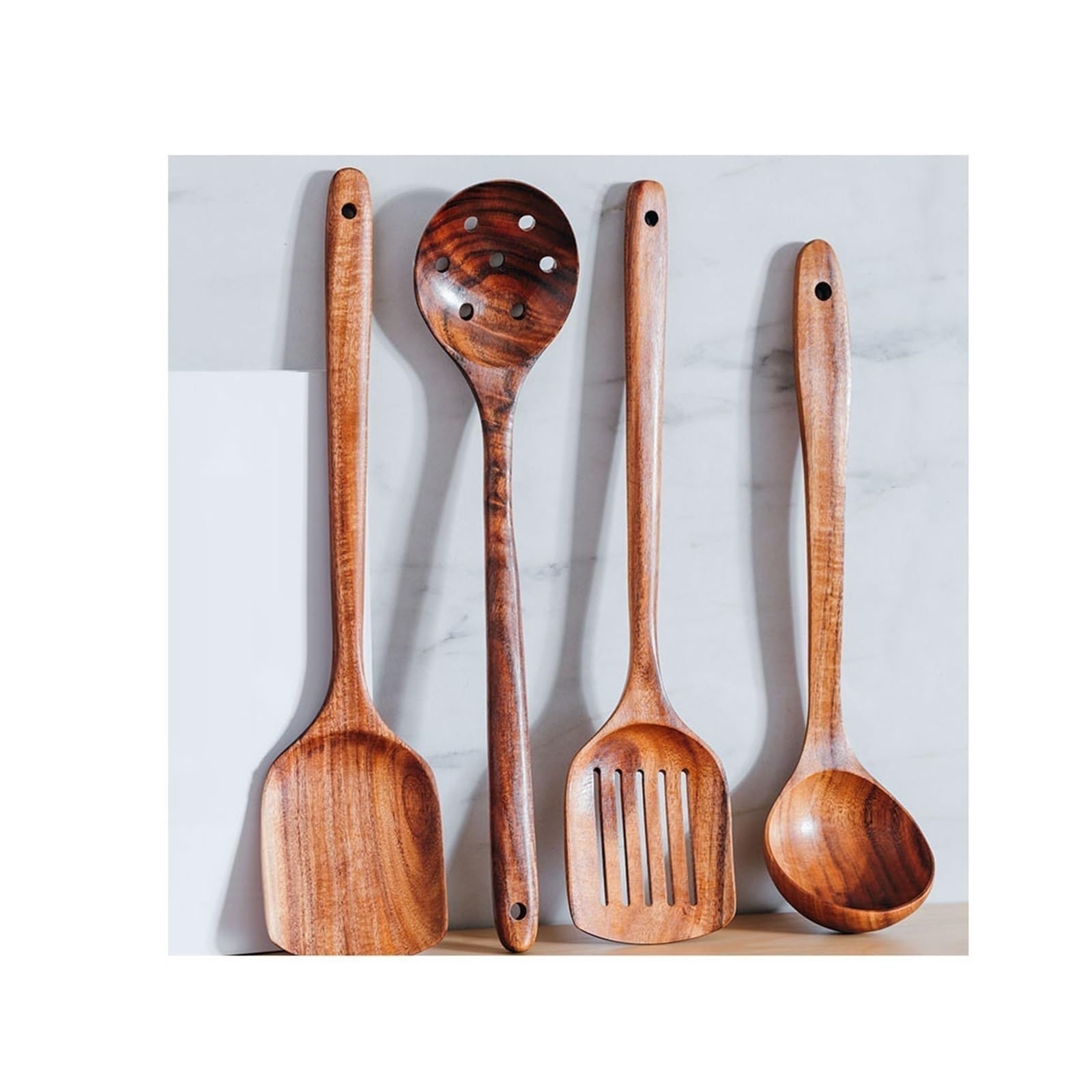 Holz Kochlöffel Spatel Kochutensilien Küche Kochgeschirr Gadgets 4 Stück Sets Kochwerkzeuge