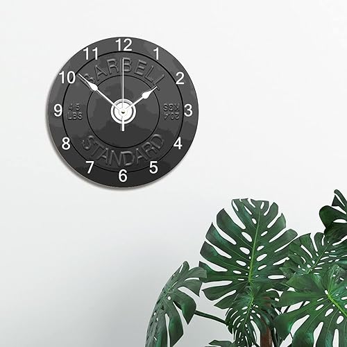 Miniatura 2 de ArogGeld Reloj de pared con barra de 10 pulgadas, reloj de pared grande de 10 pulgadas, funciona con pilas, placa de peso para colgar en la pared,