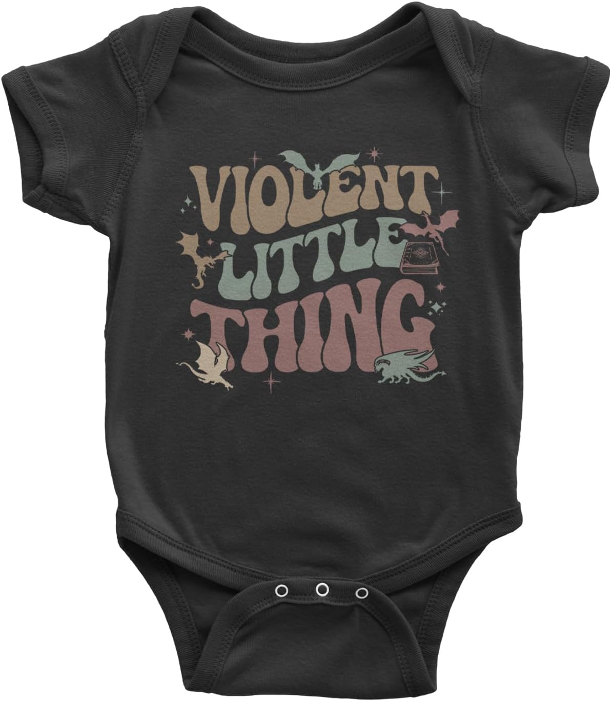 Violent Little Thing Dragon Infant One-Piece Bodysuit, Soft Cotton