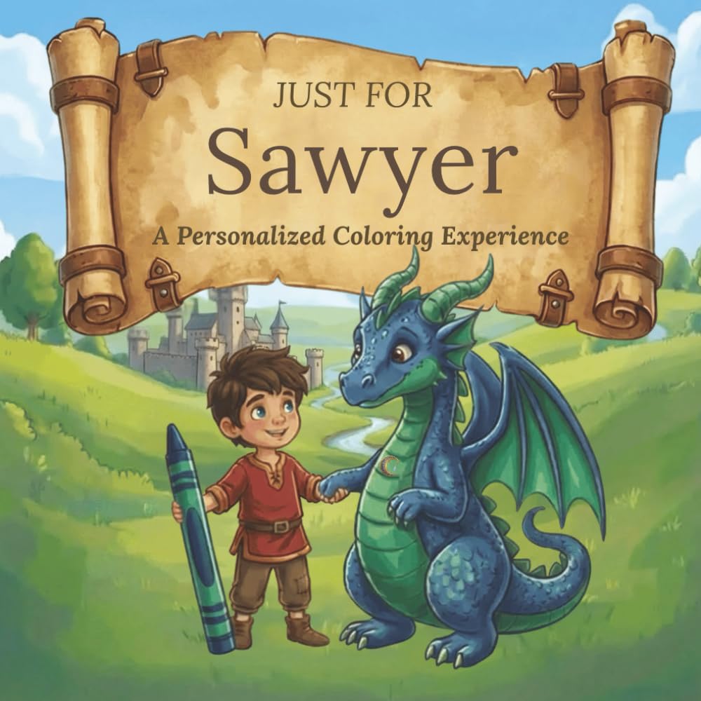 Just for Sawyer: A Personalized Coloring Experience: 50 total coloring pages | 28 coloring pages featuring Sawyer's name | 22 coloring pages themed for boys (Personalized Coloring Book Series)
