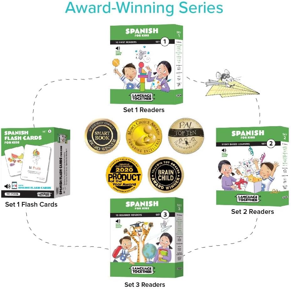 Spanish Flashcards and French Flashcards Set 1 Bundle