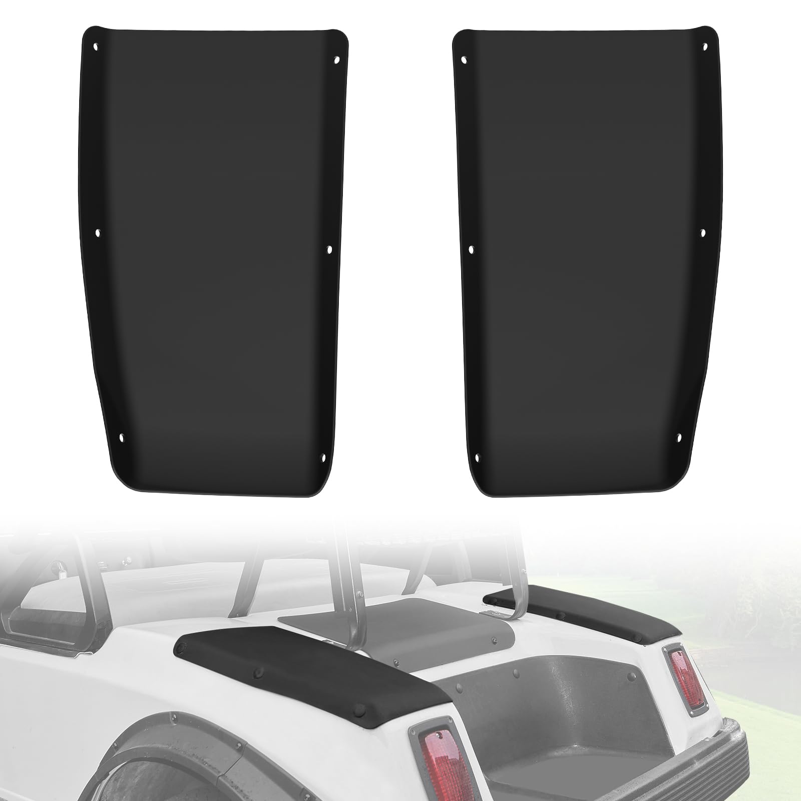 Photo 1 of HSUTVXPRO Scuff Guard Plastic Pad Compatible with Club Car DS 1981+ Golf Cart Accessories, Heavy Duty Rear Side Guard Panels, Rear Scratch Guard Plate Driver & Passenger Side, OEM #101706702, 2PCS