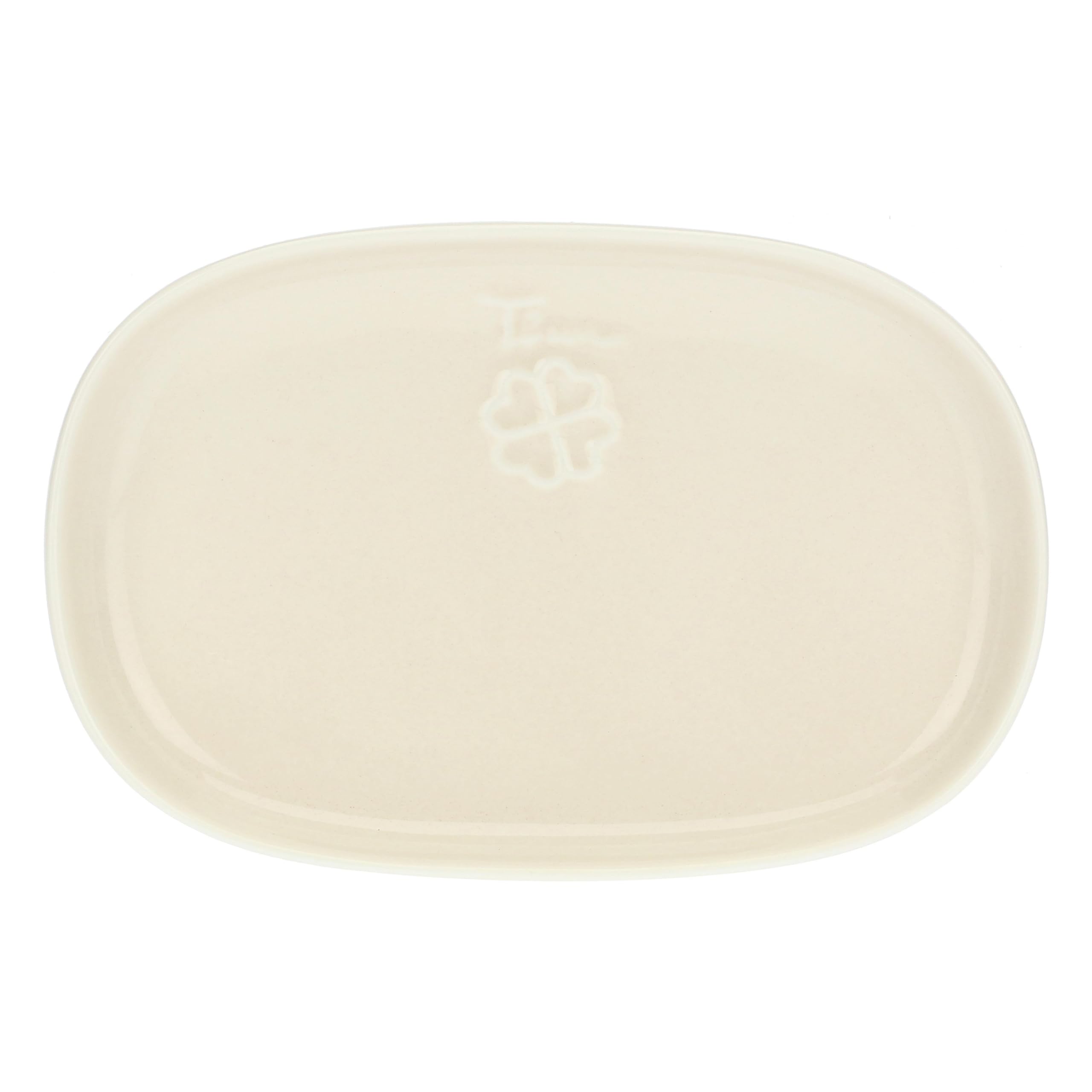 THUN White Saucer with Clover Porcelain
