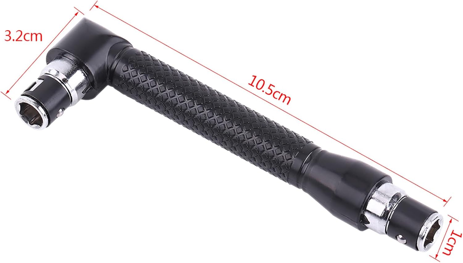 Right Angle Screwdriver, EDC Screwdriver, L Shaped 1/4 Inch Hex Socket Wrench with 10PCS Screwdrivers Bits, Double Head Hand Tool