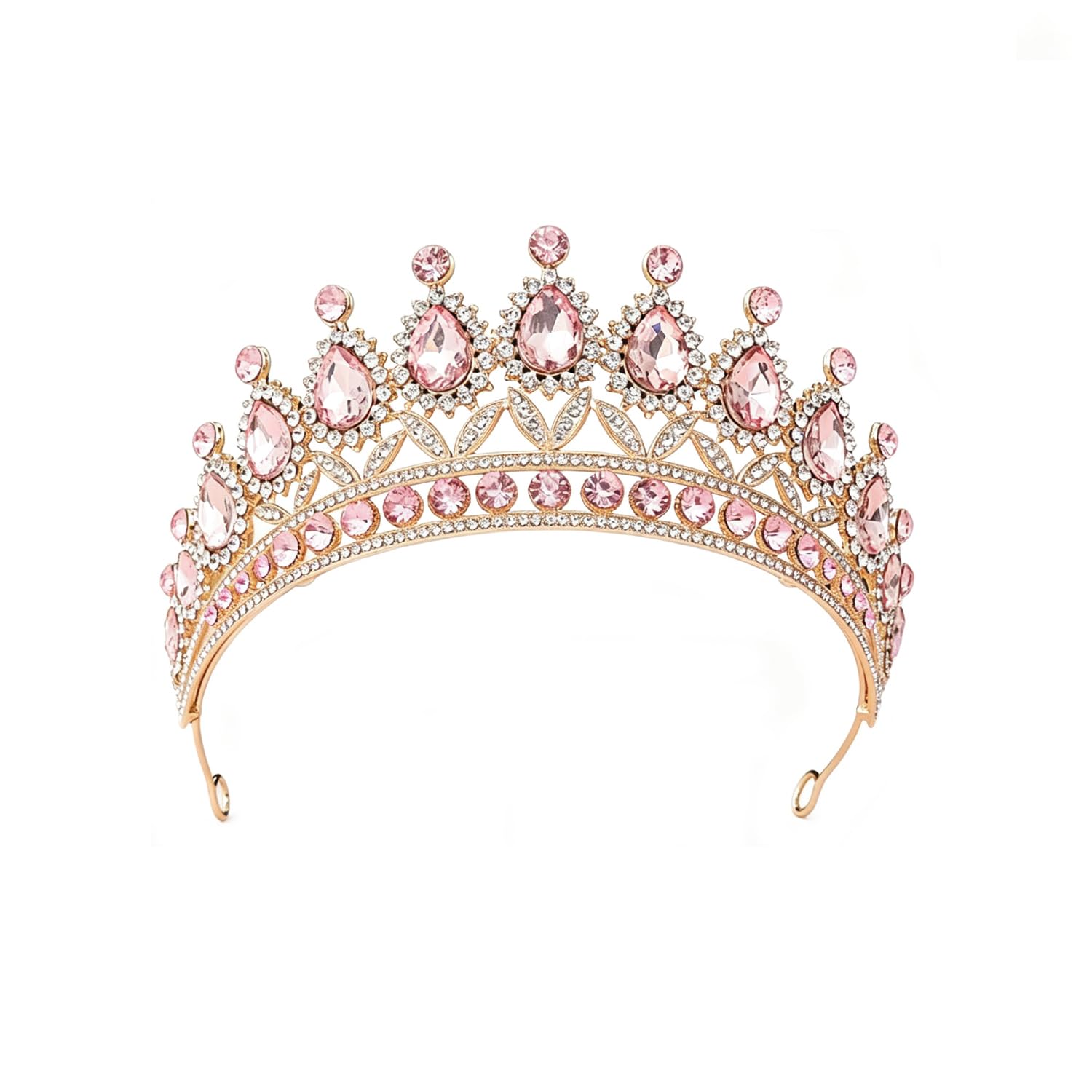 Queen Crown Princess Tiara Pink Rhinestone Headband Prom Headpieces Bridal For Birthday Quinceanera Pageant Prom-image-16