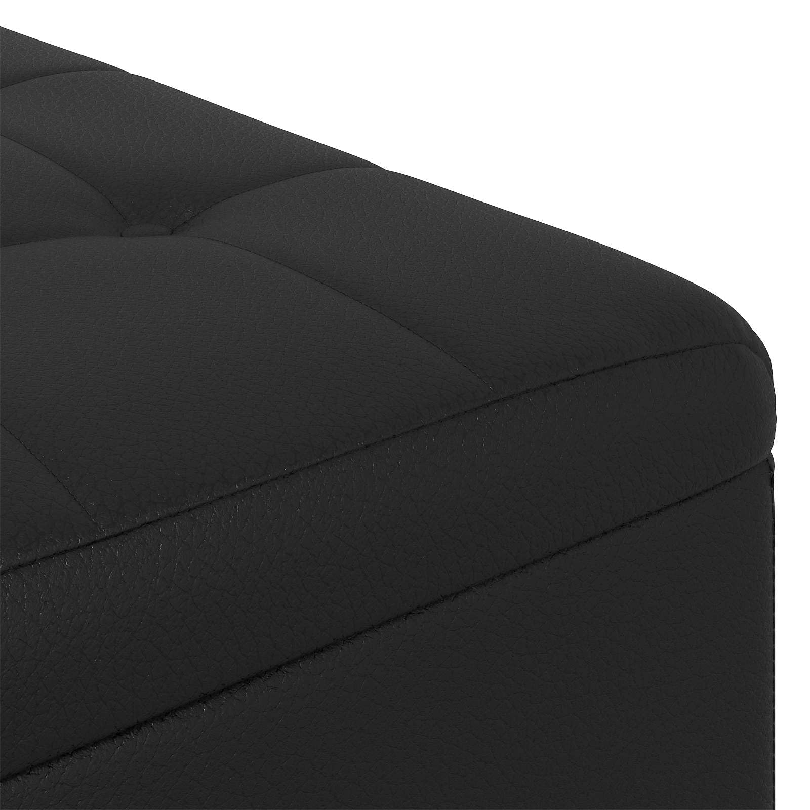 Mangloder - Sottomano portaoggetti, in ecopelle, 60 x 60 x 45 cm, con vano portaoggetti, imbottito e robusto, per soggiorno, camera da letto, corridoio, versatile come sgabello o poggiapiedi