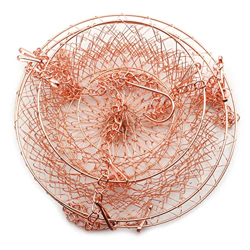 HUANIZI Metal Fruit Basket Anti Deformed Hanging Basket 3 Tiers Foldable Vegetable Organizer Kitchen Food Storage Basket Hanging Baskets for Organizing Heavy Duty Indoor