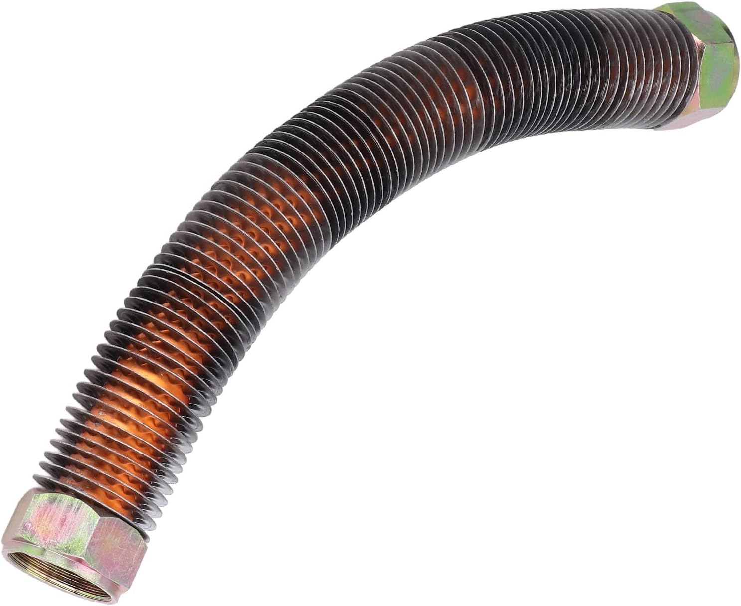Air Compressor Exhaust Tube, Brass Air Compressor Discharge Tube M27 x 1.5mm Threaded Discharge Line with Heatsink Fins - Length (30cm)