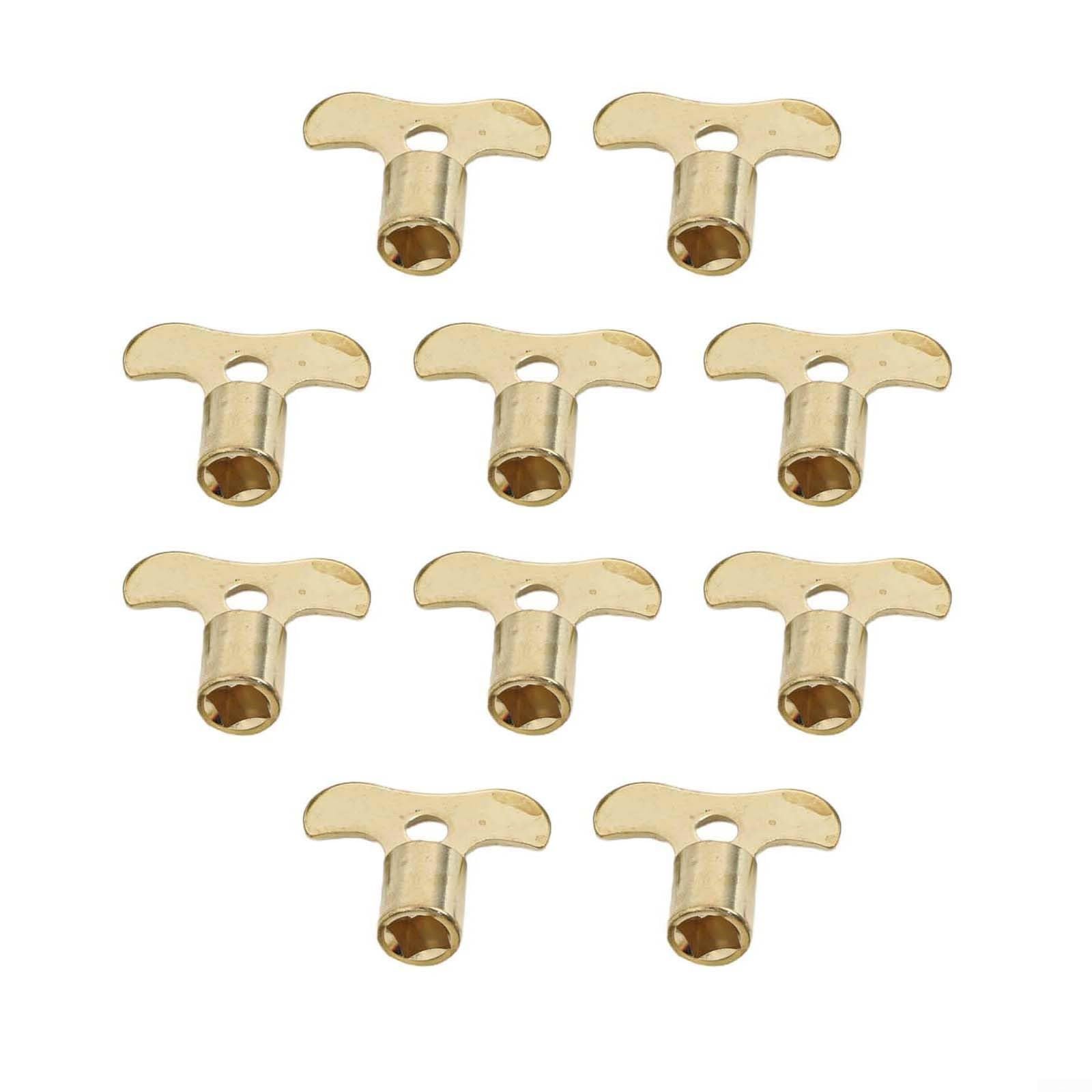 Solaughguy Brass Garden Tap Key for Outdoor Water Spigot, 7mm Hose Union Bib Tap Key, Compatible with Standard Metal Faucets, Long lasting Clock-Type Switch Handle