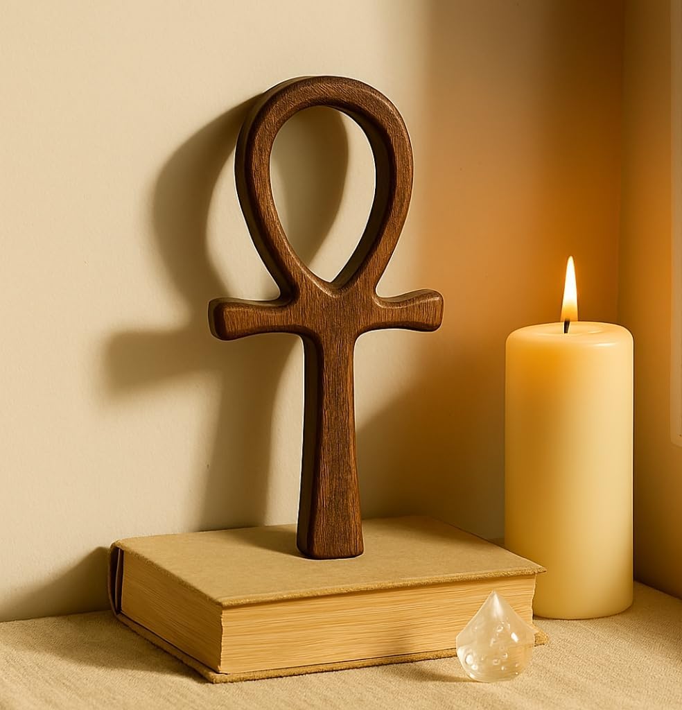 Egyptian Pharaoh Ankh Key of Life Altar Ceremony Ornaments Safekeeping Home Decor Collectible Hieroglyphic Coptic Cross
