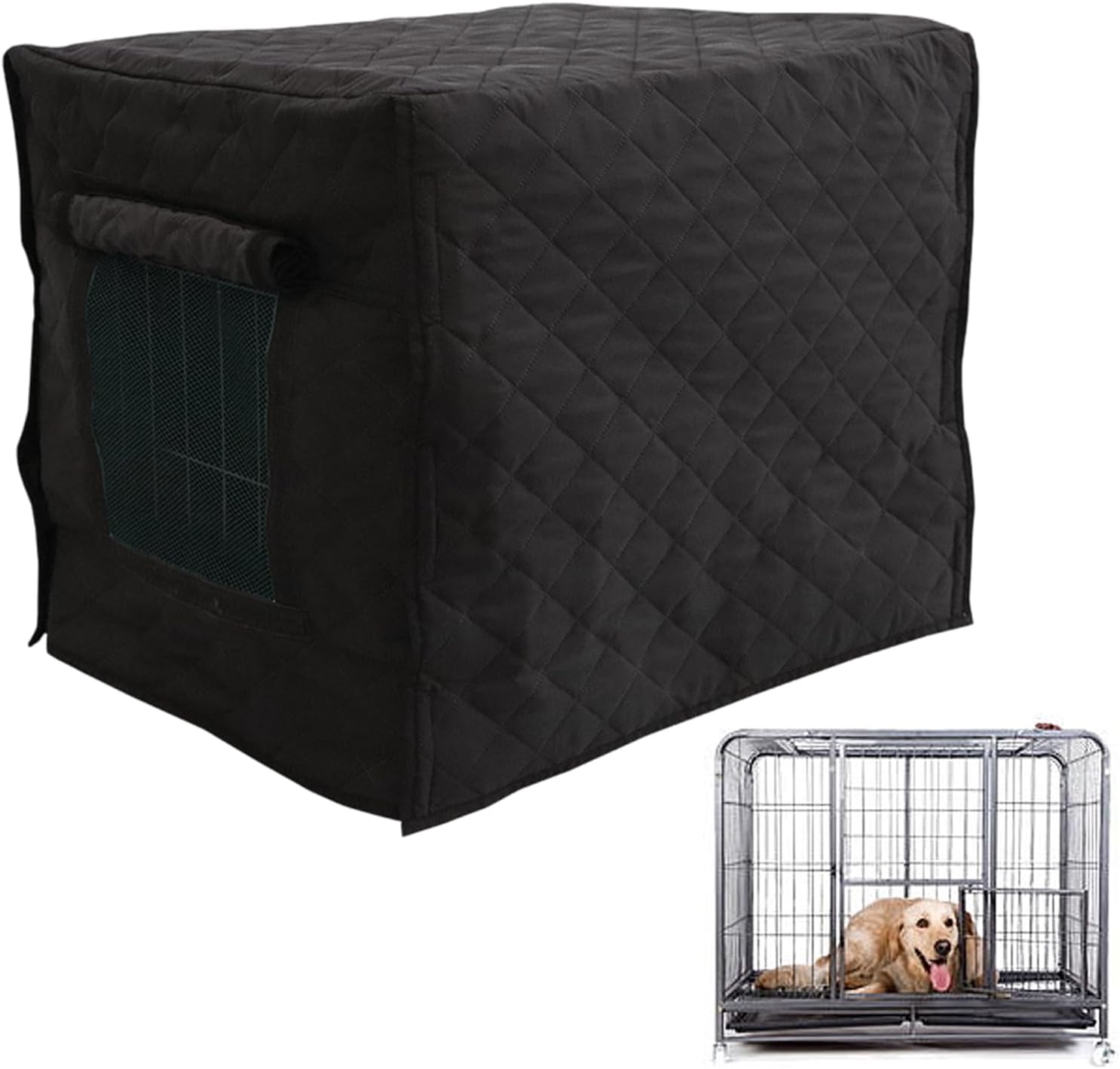 Heavy Duty Pet Shelter, Insulated Kennel Cover, Kennel Cover with Anti Freeze Protection, Waterproof Oxford Fabric Dog House, Pet House Outdoor Indoor Shelter for Winter Puppy Cat Bird RV Camping