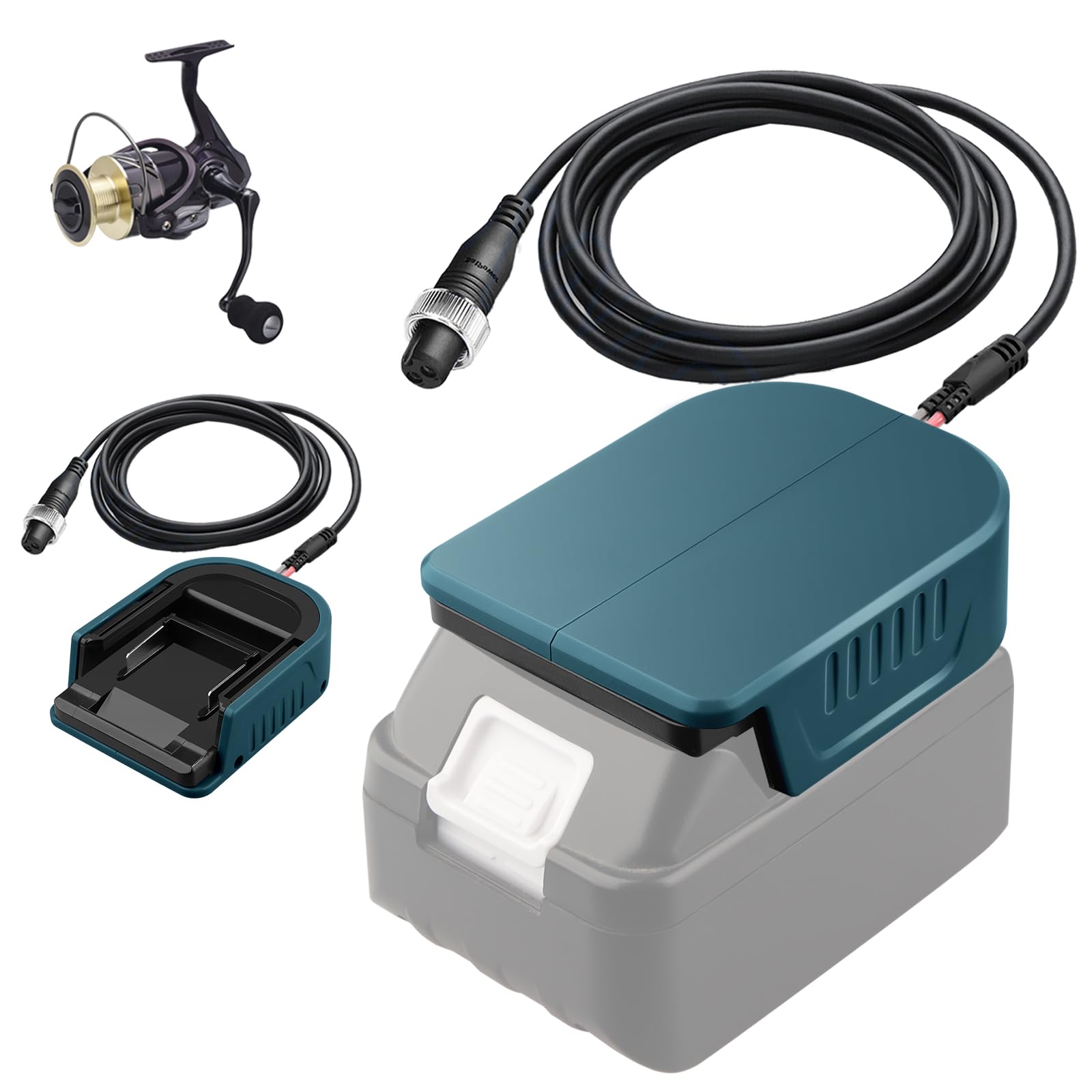 マキタ18Vバッテリーでダイワ専用の電動リール用アダプター(ワニ口) Amazon.co.jp: bumxca 電動リール用バッテリーアダプター シマノ