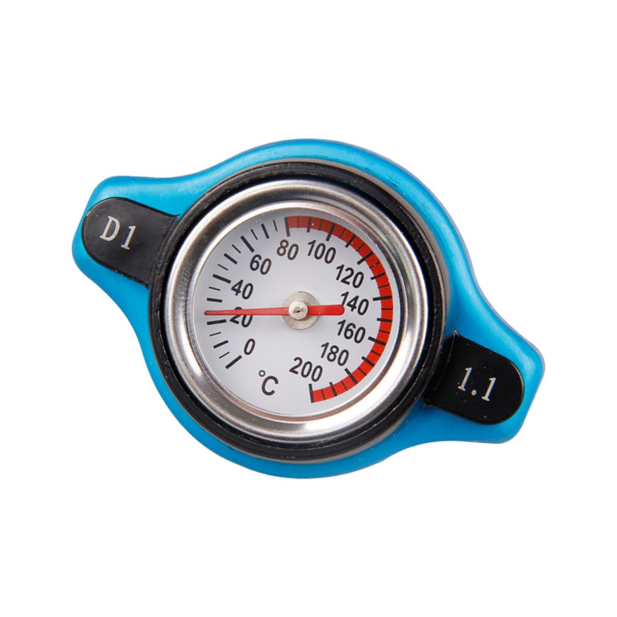 PRETYZOOM Water Cap Gauge Radiator Reservoir Tank Cover with Thermometer Thermostatic Temp Gauge