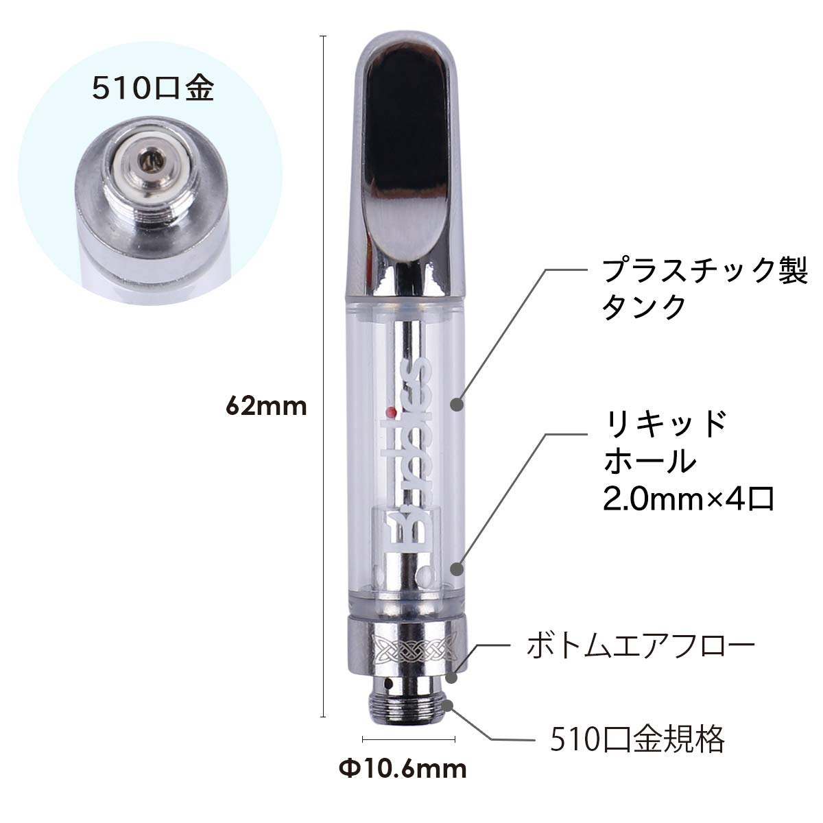 エマーキット❤︎大容量　6mm Amazon | BLACK STONE 1.0ml 100本セット オイル・リキッド用