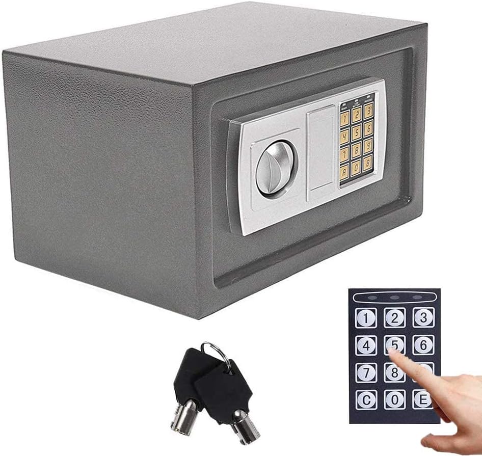 Coffre Fort avec Serrure Électronique, 4,6L Petit coffre-fort pour bureau à domicile, Coffre