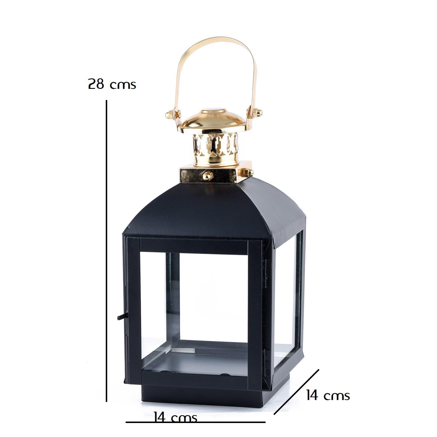 2er Set Skandinavisches Gartenwindlicht Eilin modern aus Metall 33 cm