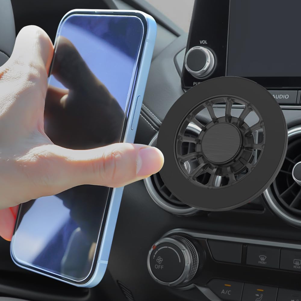 BEERTE Fits MagSafe Car Mount Fit for Nissan Sentra 2020-2024 Hands Free Magnetic Phone Holder for Car Vent 360° Rotation Car Phone Mount Fit for iPhone 15 14 13 12 Series MagSafe Case All Phones