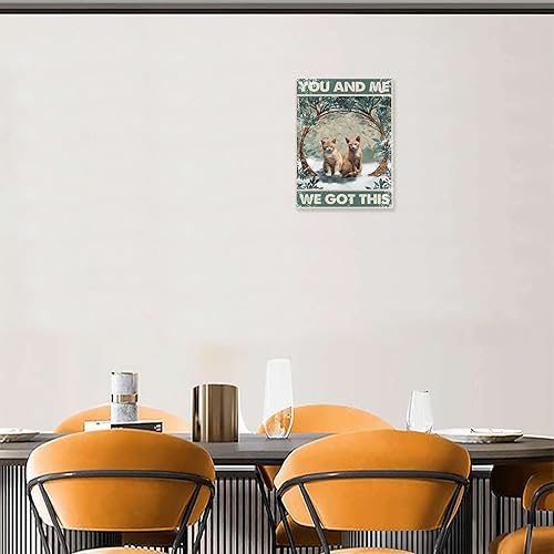 Miniatura 3 de Cartel de hojalata con texto en inglés You and Me We Got This (You and Me We Got This) Letrero de aluminio vintage, póster novedoso con pintura de