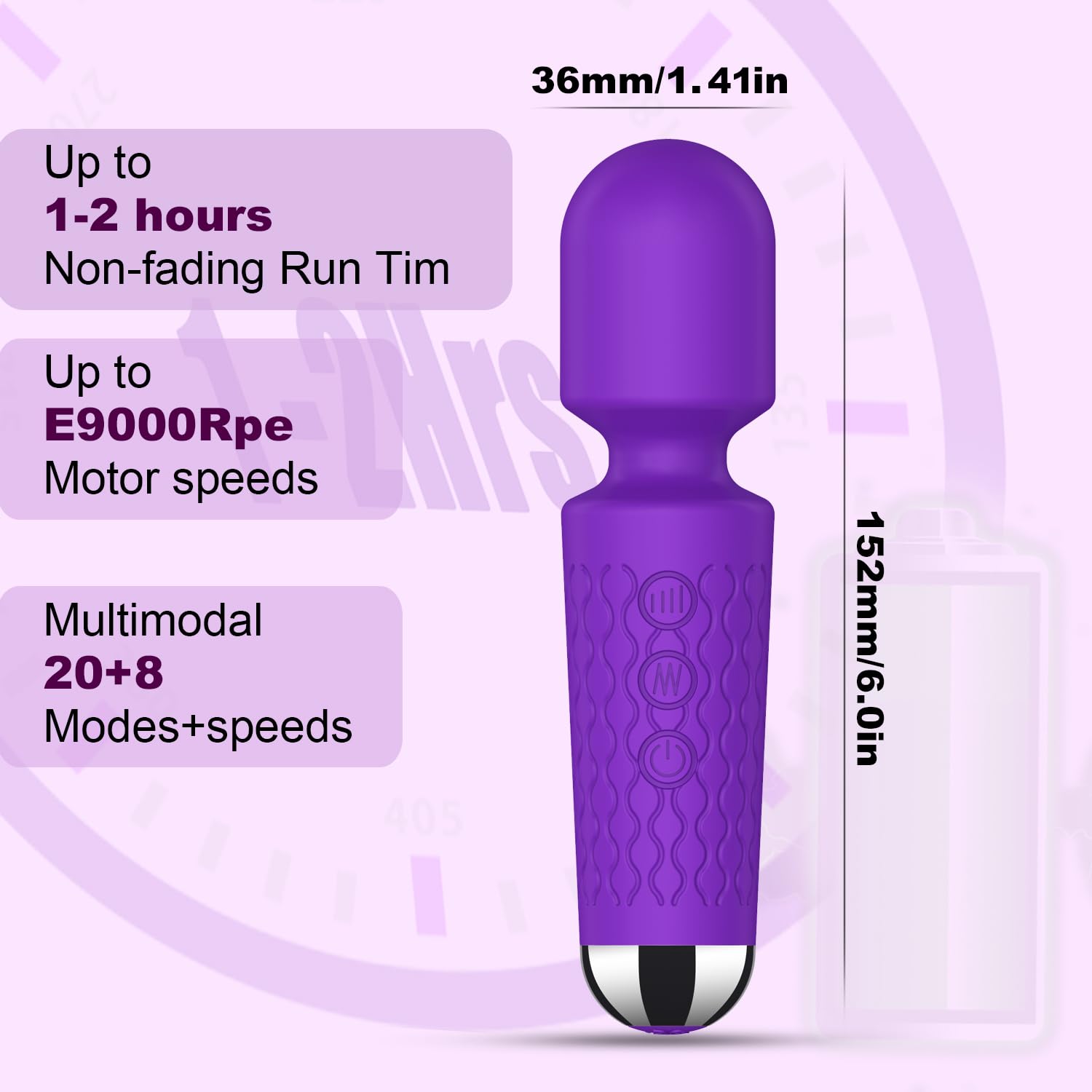 Amazon.com: AEVEONE Personal Mini Massager - Handheld Vibration Wand, Quiet  & Waterproof - 20 Speeds 8 Patterns Cordless Vibrating for Neck, Back,  Tension Relief & Sports Recovery - Purple : Health & Household