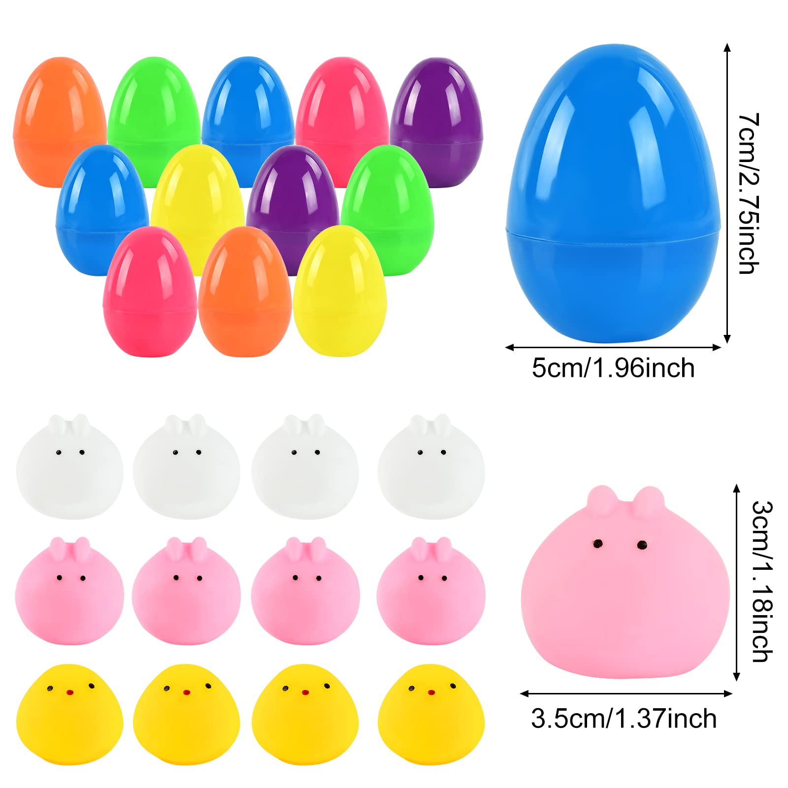 Acuiwer Lot De 48 Œufs De Pâques Pré-remplis Pour Chasse Aux Œufs Oeuf Paques Prerempli(Boys-Toys-48P