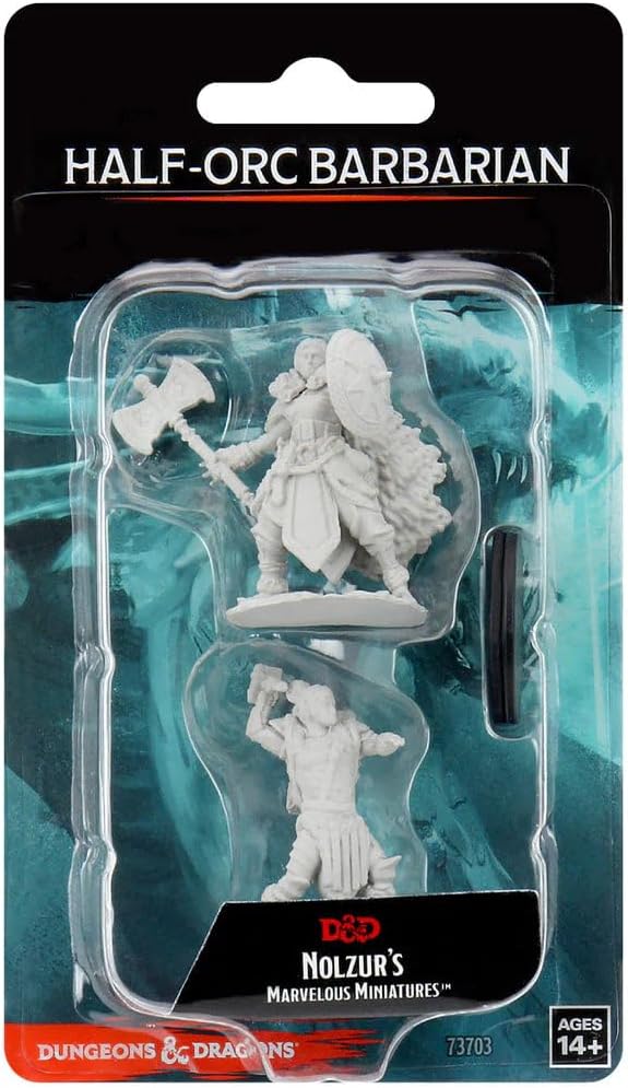 WizKids D&D Nolzurs Marvelous Unpainted Miniatures: Wave 9: Half-Orc Female Barbarian