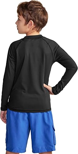 Miniatura 2 de TSLA Camiseta de natación de manga larga con protección solar UV UPF 50+ para niños
