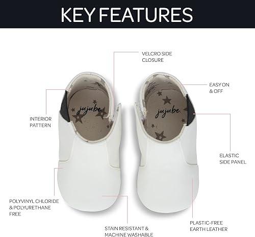 Miniatura 3 de JuJuBe Eco Steps - Chelsea Boots for Babies & Infants - Machine Washable Vegan Leather Baby Shoes