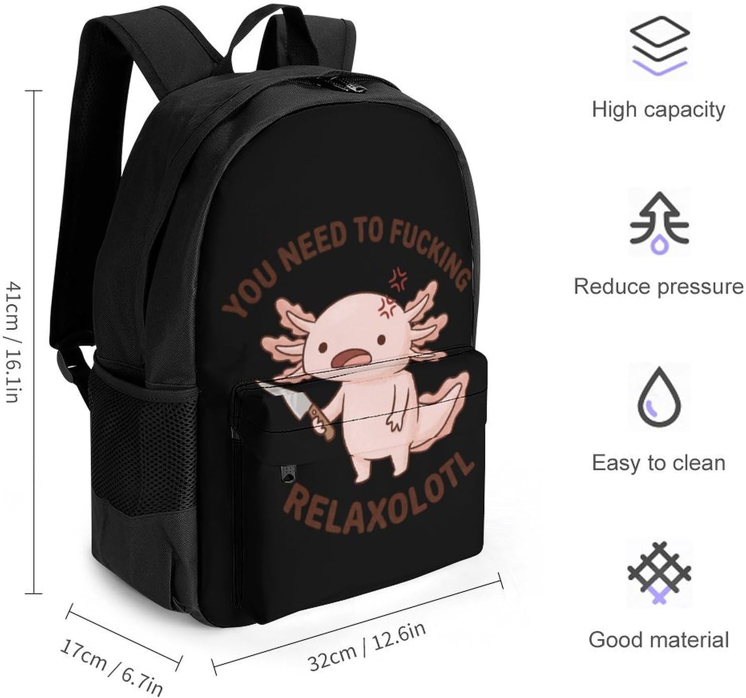 You Need To Relaxolotl Backpack Lightweight Backpacks Work Bag
