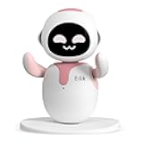 ENERGIZE LAB Eilik Pink - Touch Interactive Toys, Cute Robot Pets with Abundant Emotions. Idle Animations&Mini-Games, Unique Gift for Girls & Boys. Support Update.