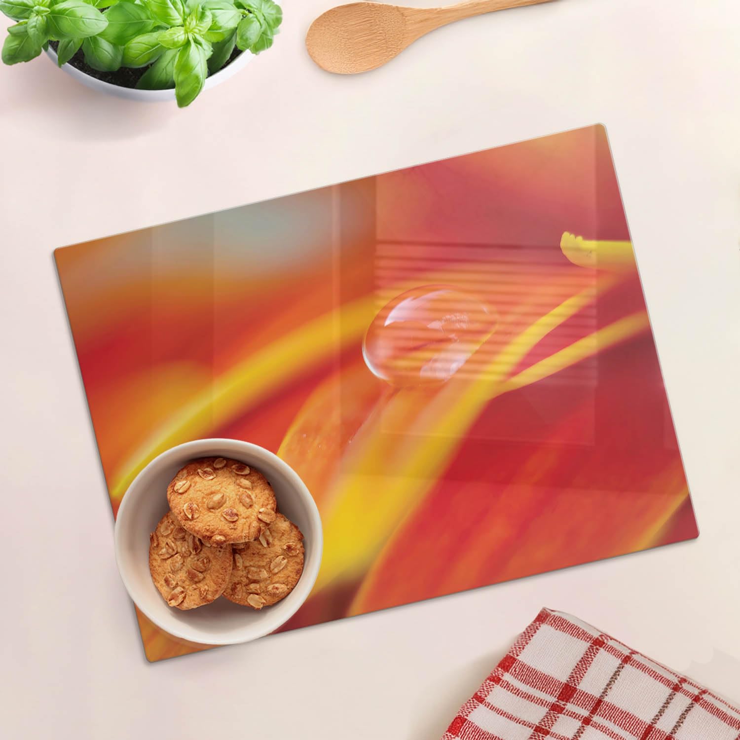 Modello termoresistente: Tagliere in vetro 40x30 cm Una goccia d'acqua