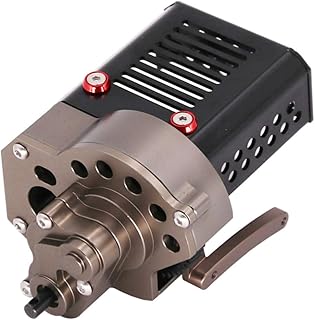 HOOTNEE Mejora Tu Coche RC con Caja De Cambios A Escala 1/10 Y Motor Delantero De Metal para Scx10 Color Negro