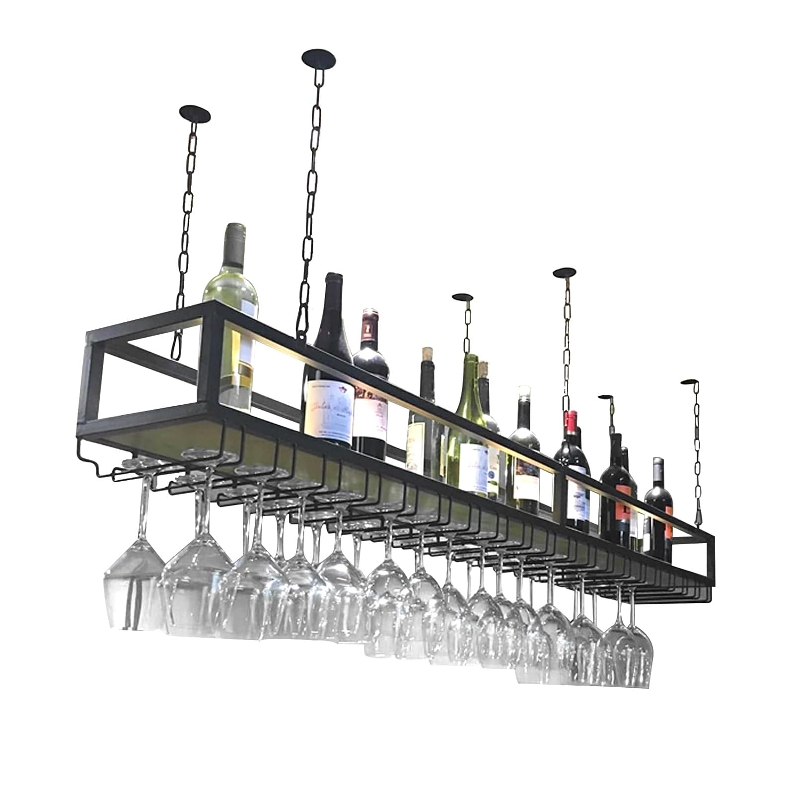 Étagère à vin flottante pour bar résolvant le manque de place des verres