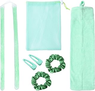 CIADAZ Kit de ondulação de cabelo sem calor sem contas de gel de calor Varinha de modelador de cabelo Rolos de ondulação para dormir DIY Ferramentas de estilo de cabelo com faixas de cabelo Clipes Sac