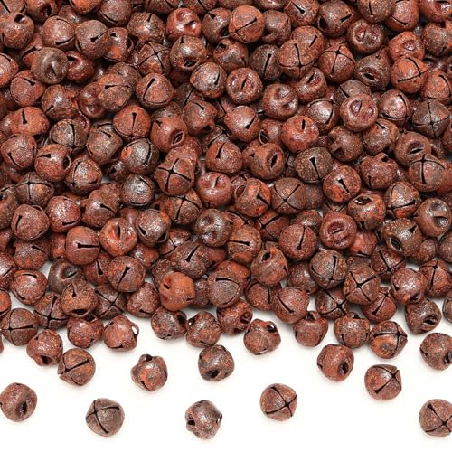 120 PCS Rustic Christmas Jingle Bells 0.6 inch Craft Mini Metal Bells Decoration Bells for Christmas Home Party Supplies