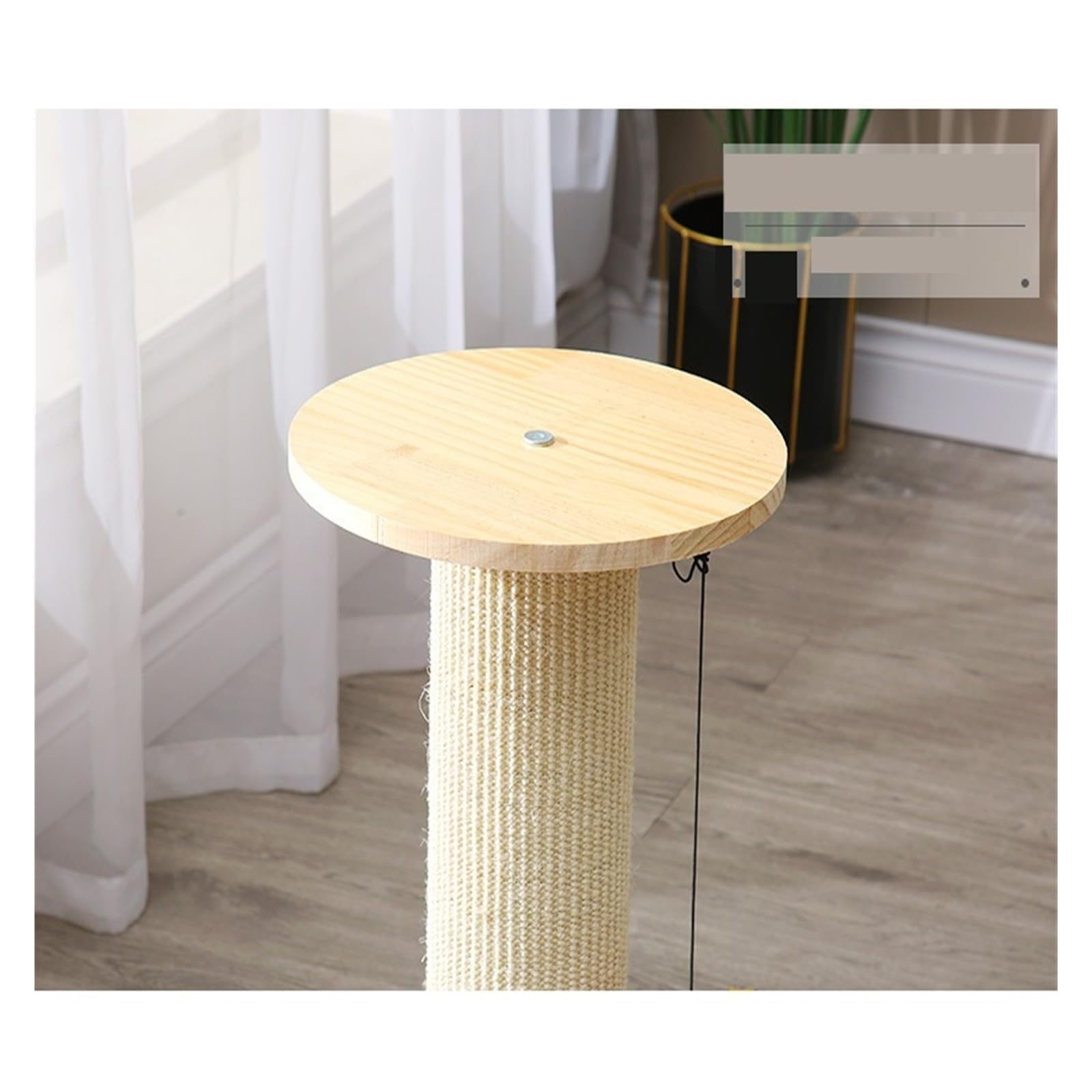 Drapak Dla Kota Z Litego Drewna Kolumna Do Drapania Kotów Pionowa Koci Plac Zabaw Szlifowanie Pazurów Artykuły Zabawki Stabilny(XL-wooden color)