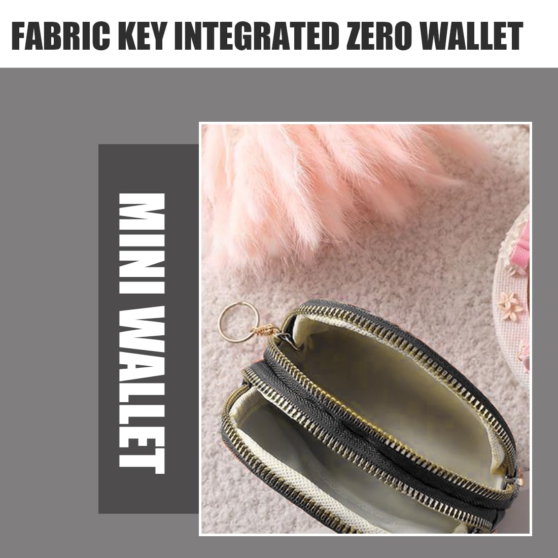Portafoglio Corto Leggero In PU Con Cerniera, Porta Carte E Contanti, Elegante E Compatto Per Donna