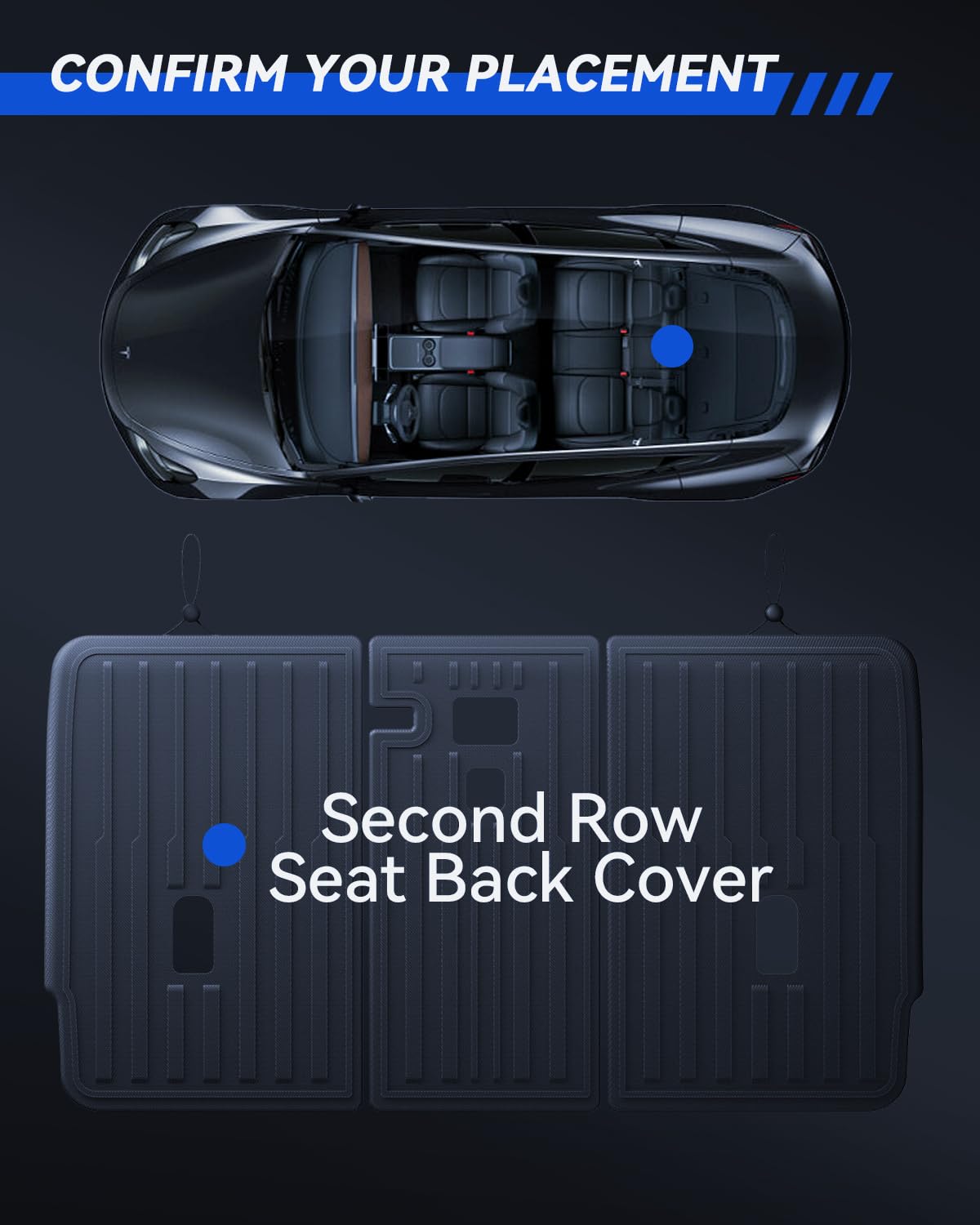 Coprisedile per la seconda fila per Tesla Model Y 2025-2026 Juniper, TPE impermeabile e antiscivolo per tutto il tempo, copertura per sedile posteriore Tesla Model Y Juniper accessorio