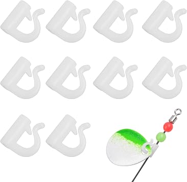 Quick Change Spinner Clevis 100pcs Fishing Spinner Clevis Plastic Fishing Quick Snaps for Spinner Blades Fast Speed Snaps Walleye Spinner Rig Crawler Harness Spinner Making Clevis