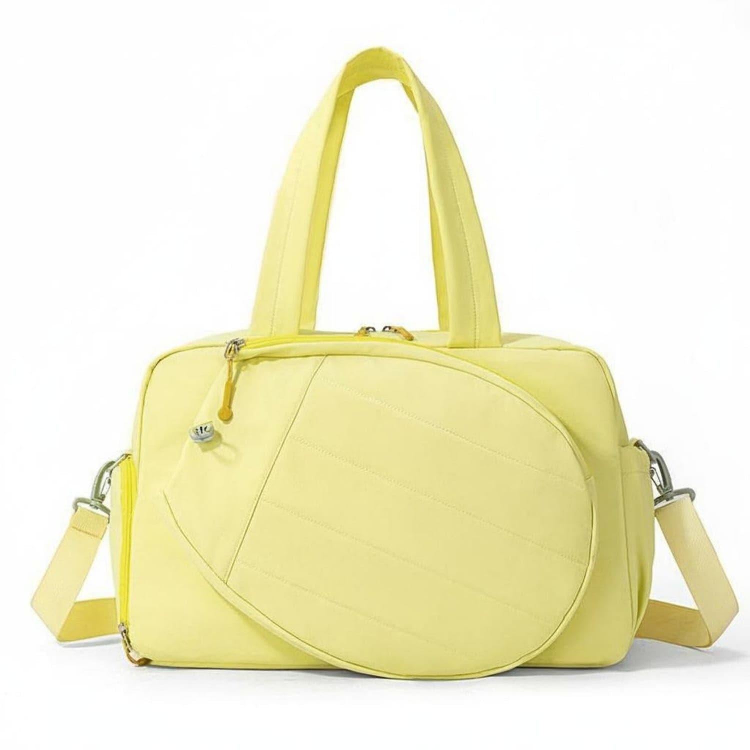 Multi-Use Badminton Duffel Bag Lightweight Yellow Nylon | Versatile Spacious Organized Dedicated Racket Compartment Long-Lasting Lightweight Comfortable Carry Nylon Yellow-image-30