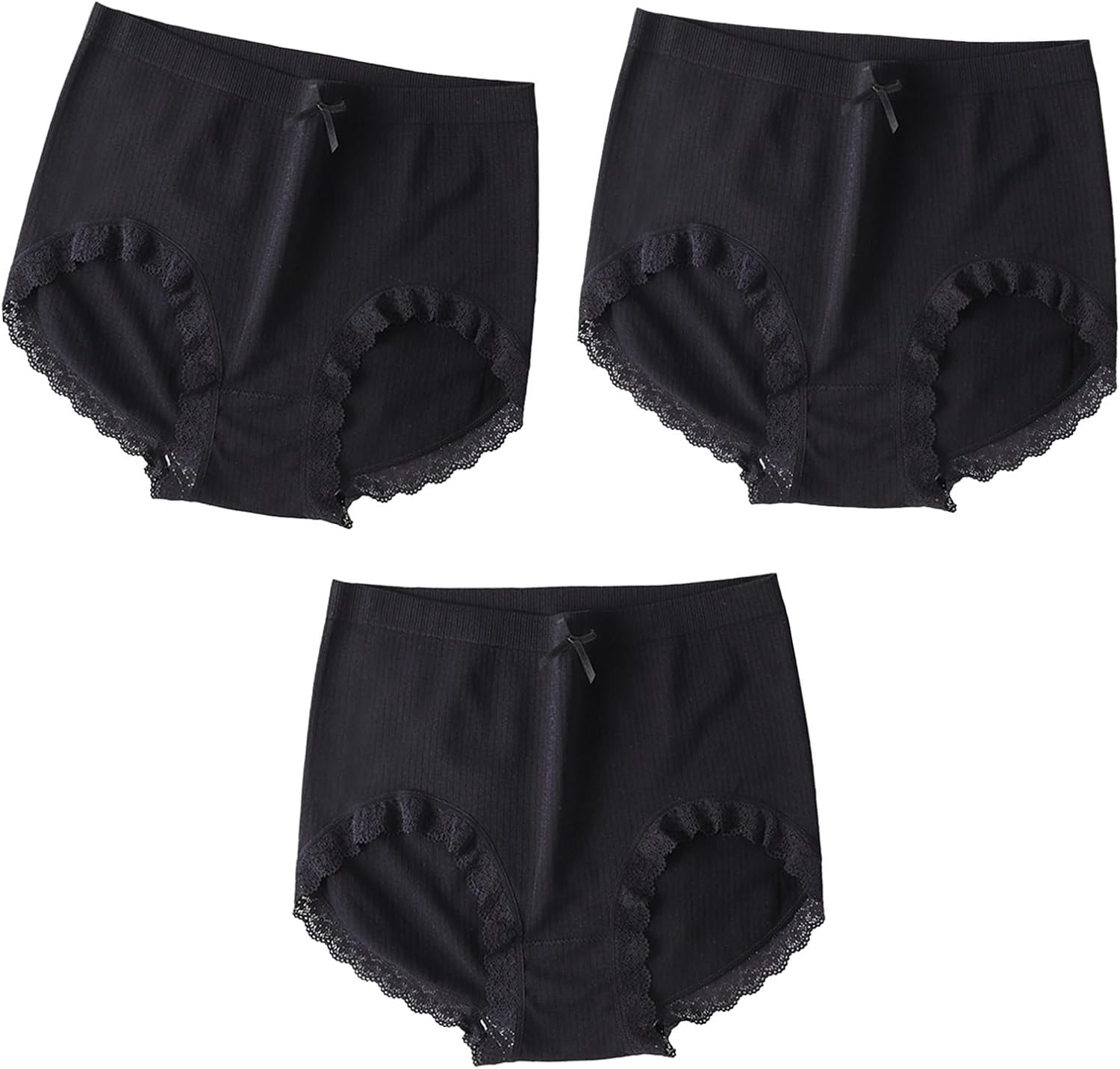LaseVe Pack of 3 Panties Women's Plus Size Boxer Briefs Stretch Anti Chafing Underwear for Ladies Maternity UnderPanty