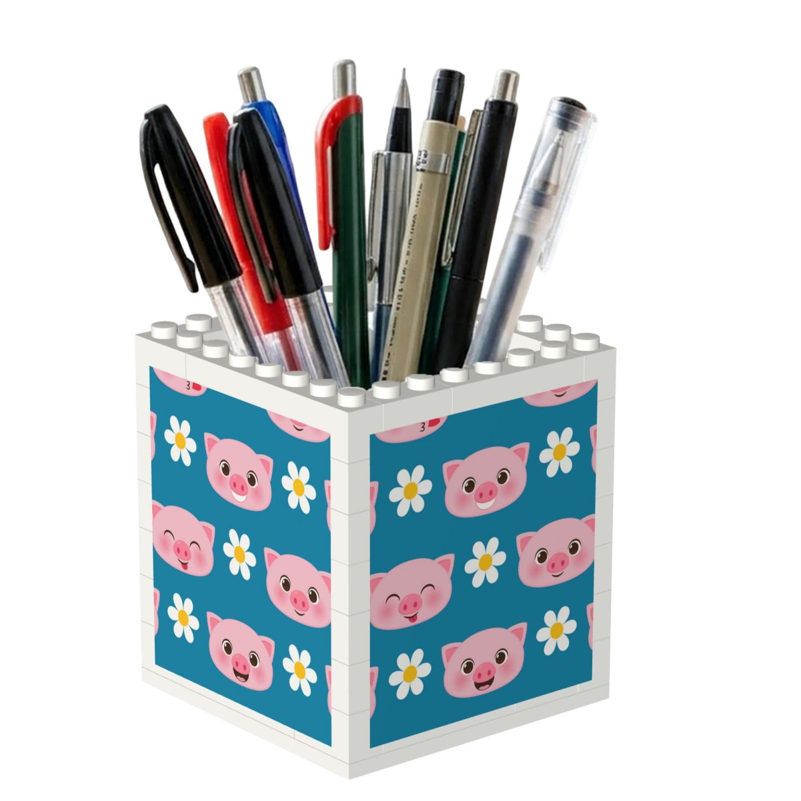 Poadnly Cute Pig, Pen Pot Pencil Holder for Office Home School, Compact Desk Organiser for Office Stationery