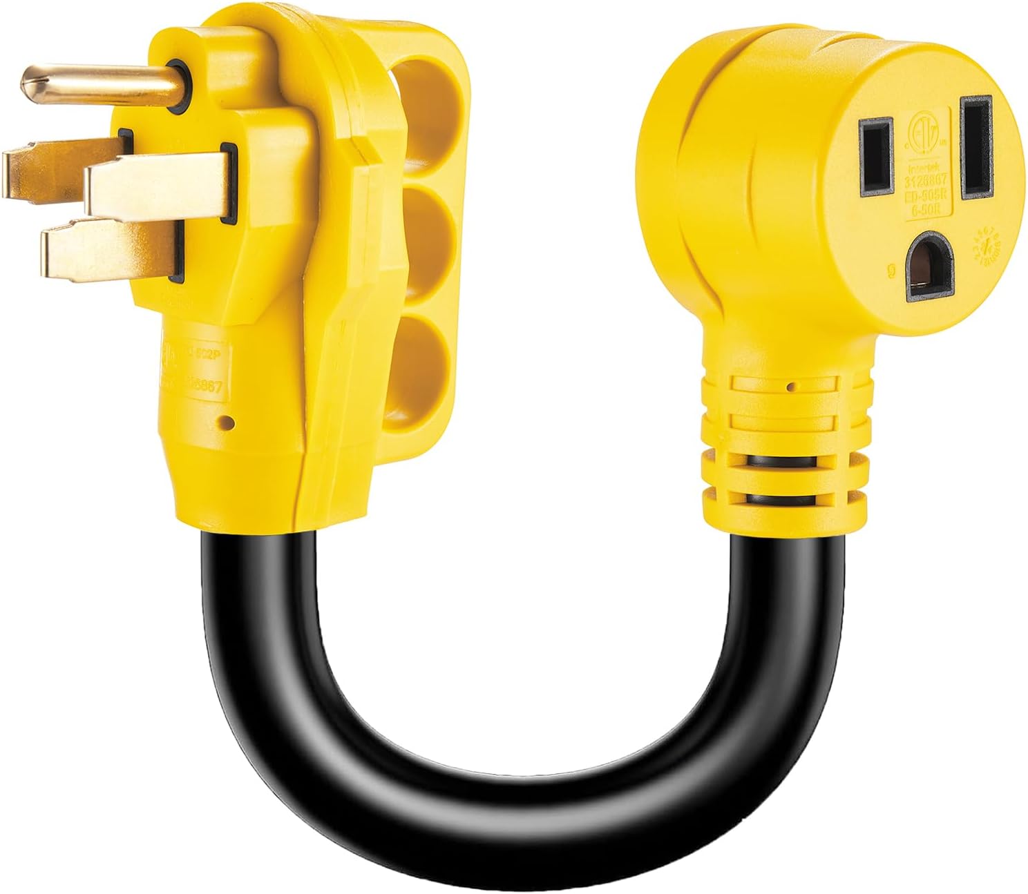 6 AWG Welder Adapter Cord 10 FT, Heavy Duty NEMA 14-50P Male to 6-50R Female Extension Cord, STW 6AWG/3C 50 Amp 250 Volts 12500 Watt, Generator RV to Welder Tesla EV Charger Adapter Cord