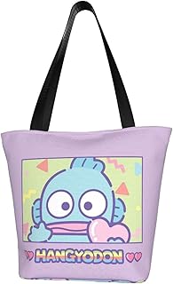 [COOLEAD] ハンギョドン キャンバス トートバッグ 大容量 ショルダーバッグ 軽量 おしゃれ 買い物バッグ ファスナー付き レディース メンズ 通勤 通学 旅行用 3RR5TT44Y