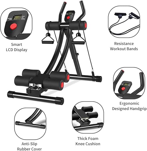 Miniatura 2 de Fitlaya Fitness Entrenadores de núcleo y abdominales Máquina de entrenamiento AB Gimnasio en casa Entrenamiento de fuerza Ab Cruncher Equipo de