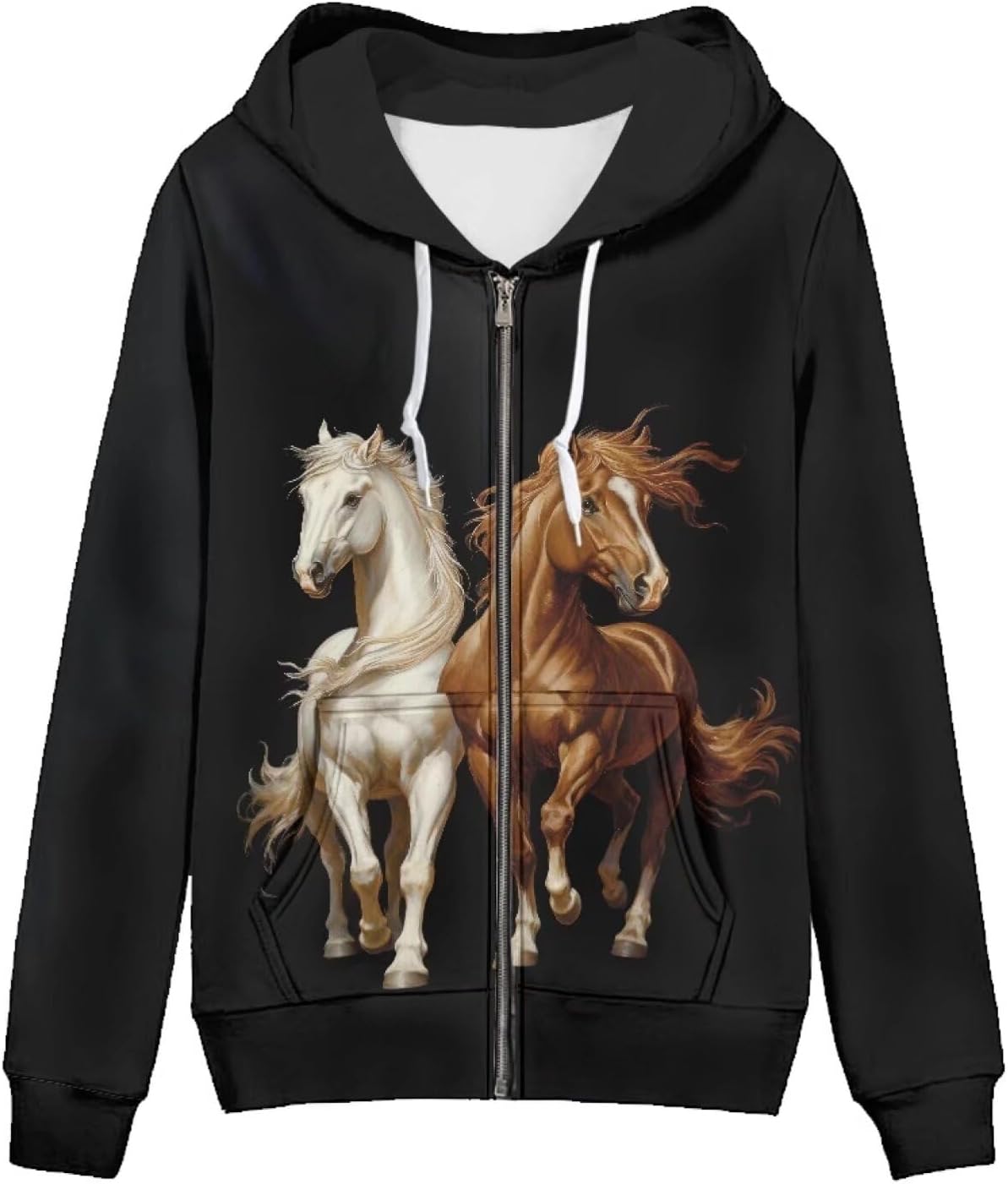 Women Full Zip Up Hoodie Comfy Loose Long Sleeve Sweatshirt Casual Jacket with Pockets Size XS-5XL