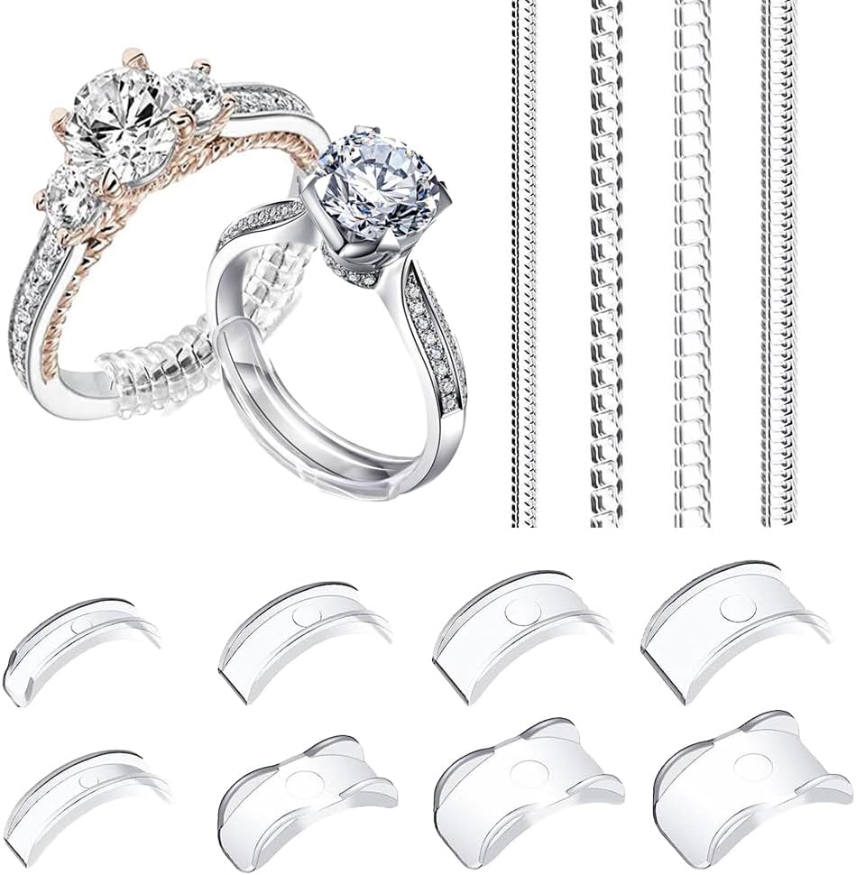 TRKETK 12 Pcs Ring Size Adjusters for Loose Rings, Invisible Ring Size