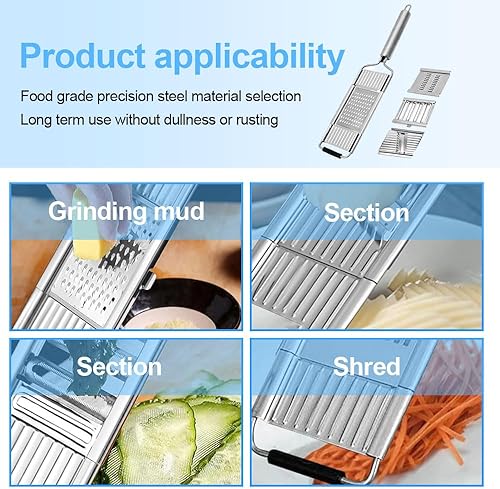 Miniatura 4 de Juego de rebanadoras multiusos 2024, juego de cortes para queso, frutas y verduras (3 cuchillas)